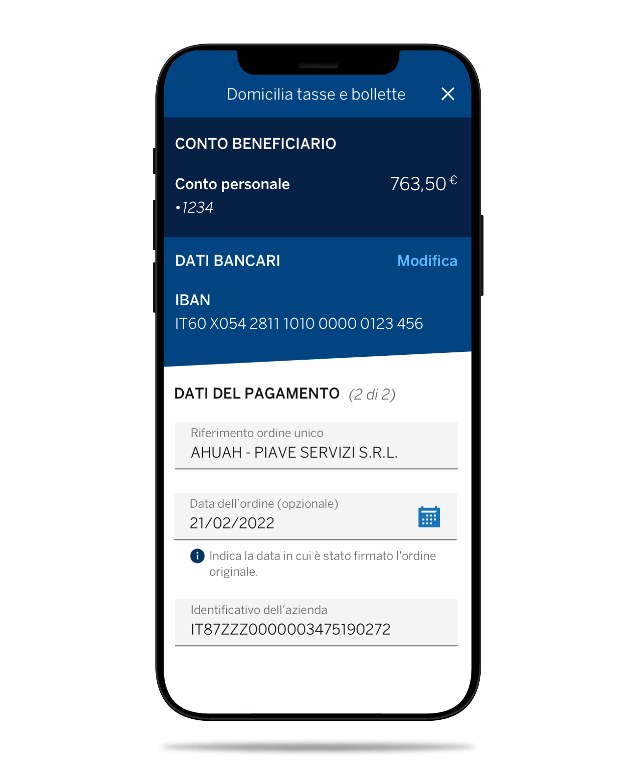 Domiciliazione Bancaria | BBVA Italia